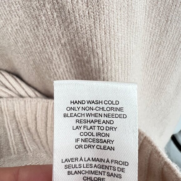 T Tahari Open Front Cardigan Sweater With Wide Sleeves Beige Size Small - Picture 11 of 12